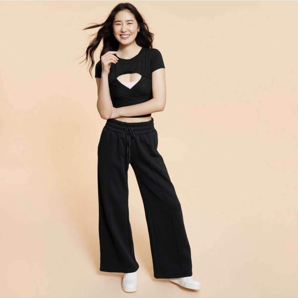 NWT Blogilates Travel Trouser High-Rise Wide Leg Sweatpants
